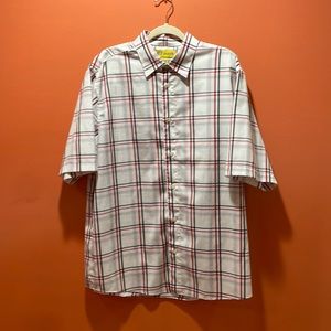 PJ Mark Button Front Plaid Shirt Men's Size L Oversized Y2K Hip Hop Grandpacore